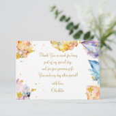 彼女は宝石誕生日クリスタルガールの水色だ サンキューカード (スタンド正面)