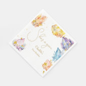 彼女は宝石誕生日クリスタルガールの水色だ スタンダードランチョンナプキン (角)