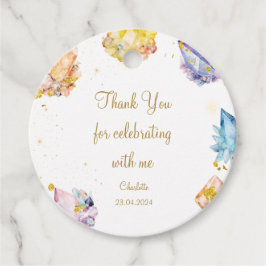 彼女は宝石誕生日クリスタルガールの水色だ フェイバータグ