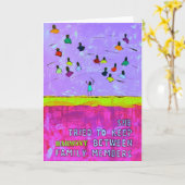 彼女は家族間の調和を保つことを試みました カード (黄色い花)