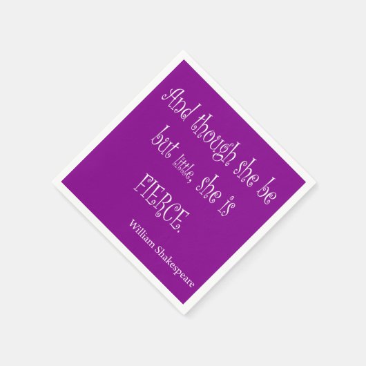 彼女は小さいが厳しいシェイクスピア引用文 スタンダードカクテルナプキン (角)