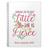 彼女は小さいが激しいタイポグラフィ ノートブック (正面)