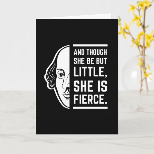 彼女は小さいが激しい引用文 カード (黄色い花)