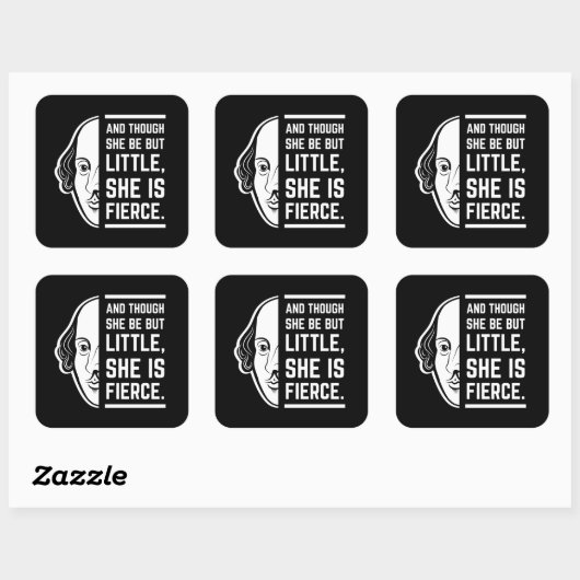 彼女は小さいが激しい引用文 スクエアシール (シート)