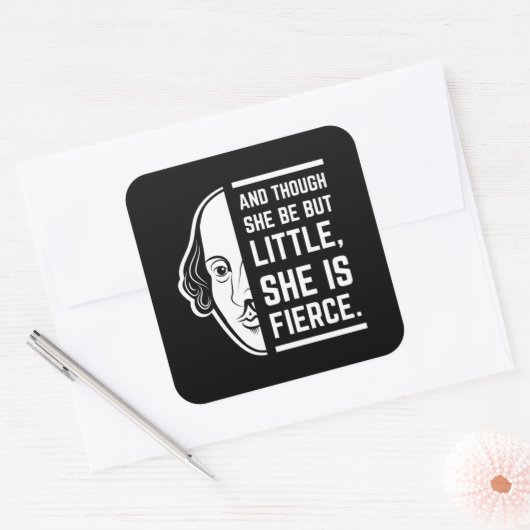 彼女は小さいが激しい引用文 スクエアシール (封筒)