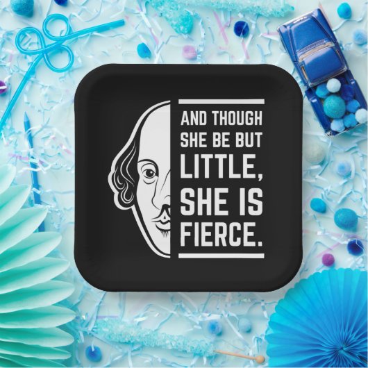 彼女は小さいが激しい引用文 ペーパープレート (パーティー)