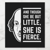 彼女は小さいが激しい引用文 ワインラベル (シングルラベル)