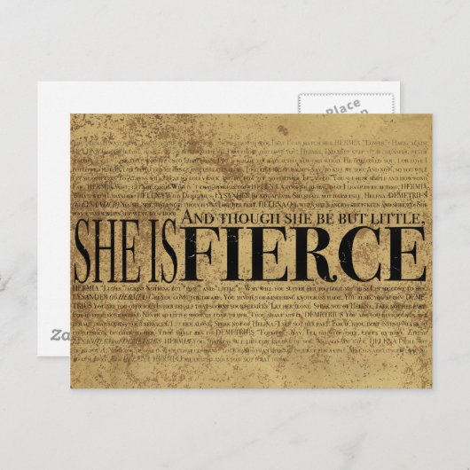 彼女は小さいが激しい。 ポストカード (正面/裏面)