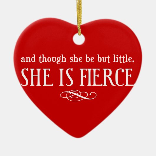 彼女は小さいが荒々しい セラミックオーナメント (正面)