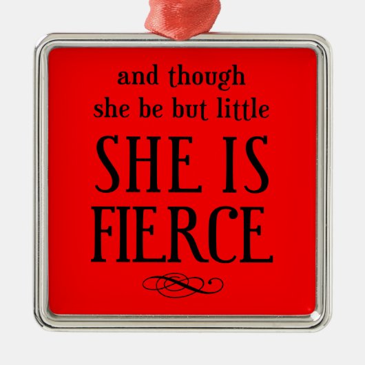 彼女は小さいが荒々しい メタルオーナメント (正面)