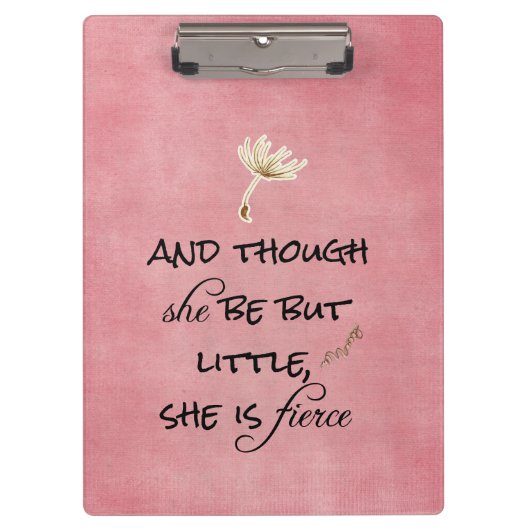 彼女は小さいが、どう猛な引用文 クリップボード (正面)