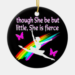 彼女は小さいが、彼女は獰猛なダンサーデザイン セラミックオーナメント