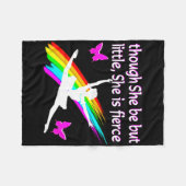 彼女は小さいが、彼女は獰猛なダンサーデザイン フリースブランケット (正面(横))