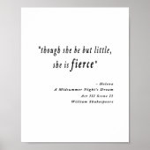 「彼女は小さいが、獰猛だ」 引用文 ポスター (正面)