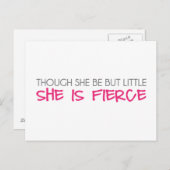 彼女は小さいにもかかわらず獰猛だ ポストカード (正面/裏面)