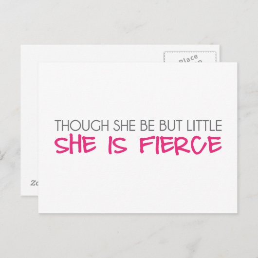 彼女は小さいにもかかわらず獰猛だ ポストカード (正面/裏面)