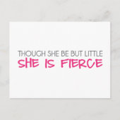 彼女は小さいにもかかわらず獰猛だ ポストカード (正面)