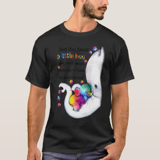 彼女は小さな少年をとても愛していました 自閉症啓発 Tシャツ