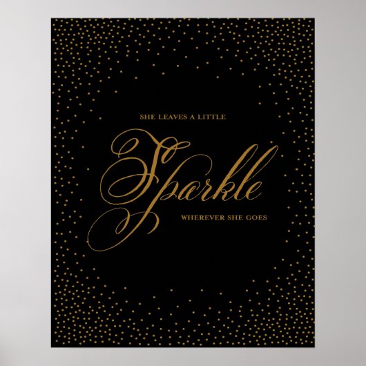 彼女は少しの輝きを残す - プレミアムキャンバス ポスター (正面)