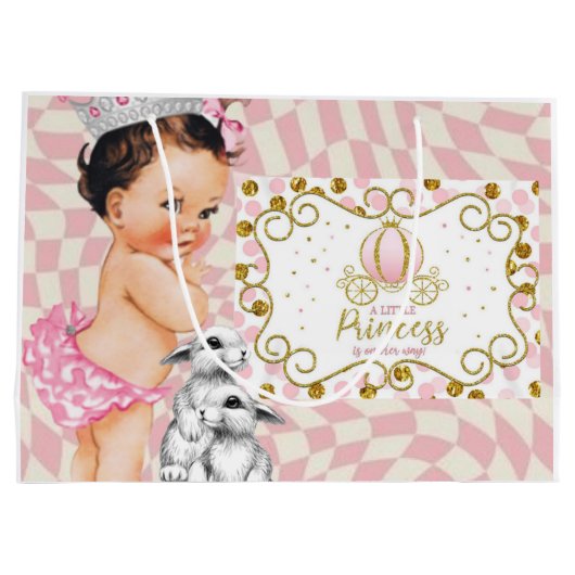 彼女は少しプリンセスが行く途中だ。 ラージペーパーバッグ (裏面)