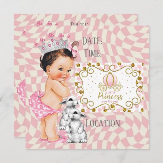 彼女は少しプリンセスが行く途中だ。 招待状 (正面/裏面)