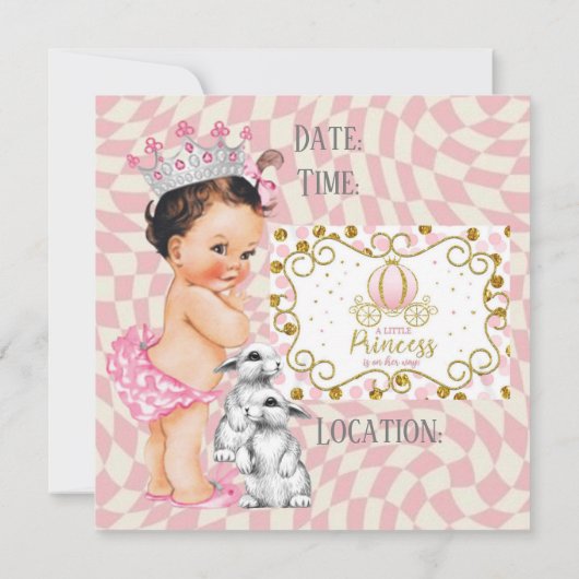 彼女は少しプリンセスが行く途中だ。 招待状 (裏面)