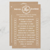 彼女は少し素朴なシャワーのバイリンガルゲーム (正面/裏面)