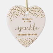 彼女は少し輝きのクリスマスのオーナメントを残します セラミックオーナメント (右)