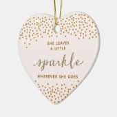 彼女は少し輝きのクリスマスのオーナメントを残します セラミックオーナメント (左)