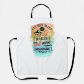 彼女は山のワードアートを動かす エプロン (正面)