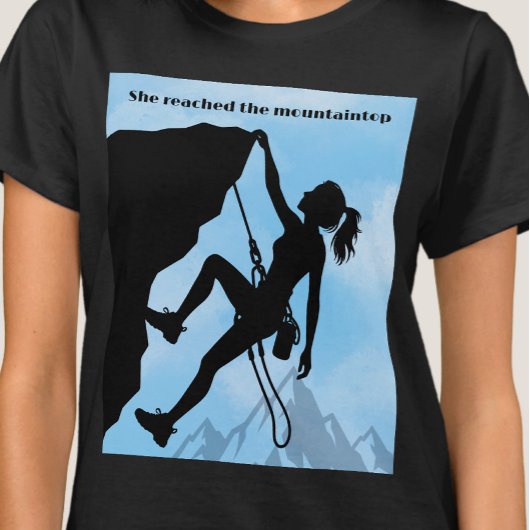 彼女は山頂に到達した 個人の達成 Tシャツ