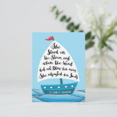 彼女は嵐の中に立っていた、勇気付けられるはがき ポストカード (スタンド正面)