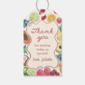 彼女は市場からフレッシュ オフ マーケット フルーツ ブライズ シャワー ギフトタグ (正面)