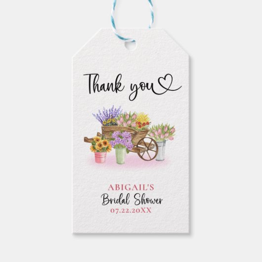 彼女は市場から出たばかりだフローラありがとう ギフトタグ (正面)