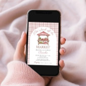 彼女は市場から出たばかりのピンクのブライダルシャワー 招待状