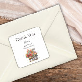 彼女は市場から出たばかりのブライダルシャワーありがとう スクエアシール