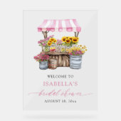 彼女は市場から出たばかりのブライダルシャワー歓迎 アクリルサイン (正面)