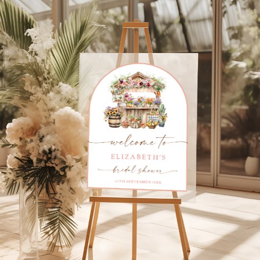 彼女は市場から出たばかりのブライダルシャワー歓迎 アクリルサイン