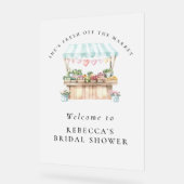 彼女は市場から出たばかりのブライダルシャワー歓迎 アクリルサイン (傾斜)