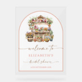 彼女は市場から出たばかりのブライダルシャワー歓迎 アクリルサイン (正面)