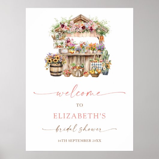 彼女は市場から出たばかりのブライダルシャワー歓迎 ポスター (正面)