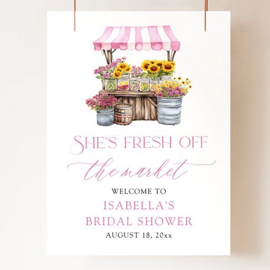 彼女は市場から出たばかりのブライダルシャワー歓迎 ポスター