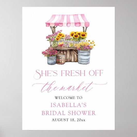 彼女は市場から出たばかりのブライダルシャワー歓迎 ポスター (正面)