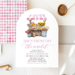 彼女は市場から出たばかりのブライダルシャワー 招待状
