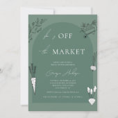 彼女は市場から出たばかりの農家ブライダルシャワー 招待状 (正面)