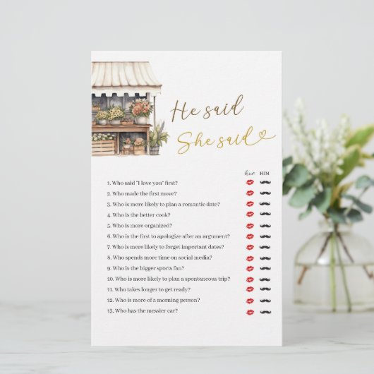 彼女は市場から出ている彼はゲームと言った (スタンド正面)