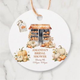 彼女は市場から出ている秋カボチャありがとう フェイバータグ