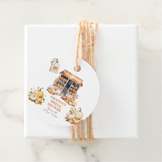 彼女は市場から出ている秋カボチャありがとう フェイバータグ (インサイチュ)