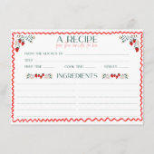 彼女は市場から出て新しいブライダルシャワーレシピ エンクロージャーカード (正面)