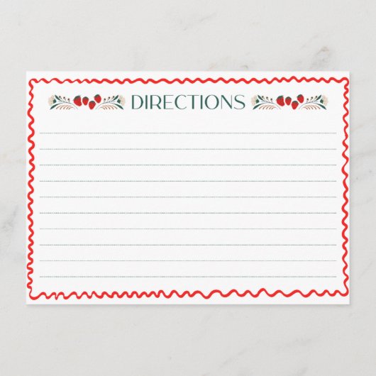 彼女は市場から出て新しいブライダルシャワーレシピ エンクロージャーカード (裏面)